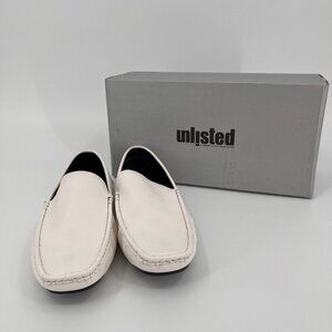 Unlisted by Kenneth Cole Sound Textured Driver Size 9.5M White Manmade Loafer